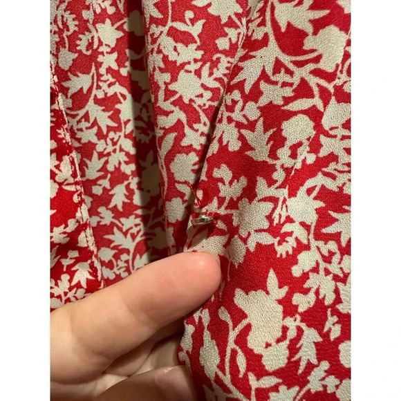 Size S Pleione Floral Faux Wrap‎ Blouse - Picture 5 of 7